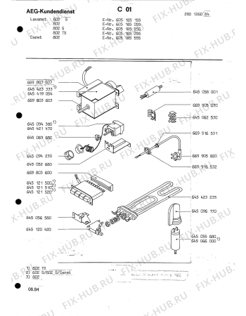 Взрыв-схема посудомоечной машины Aeg LAVC 802 - Схема узла Section8